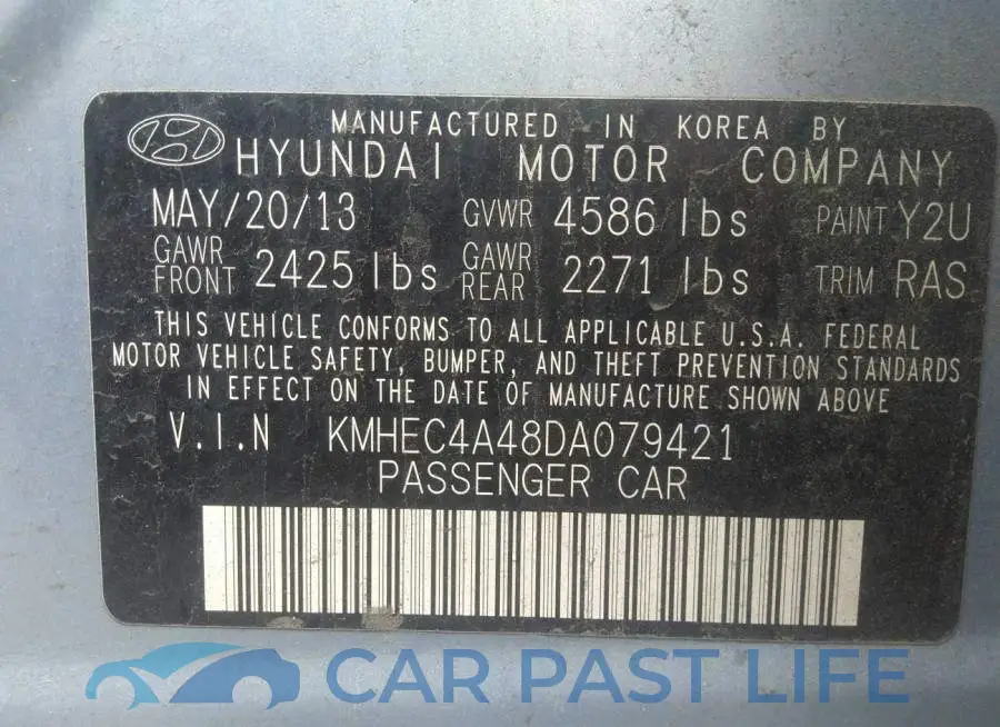 KMHEC4A48DA079421# 9