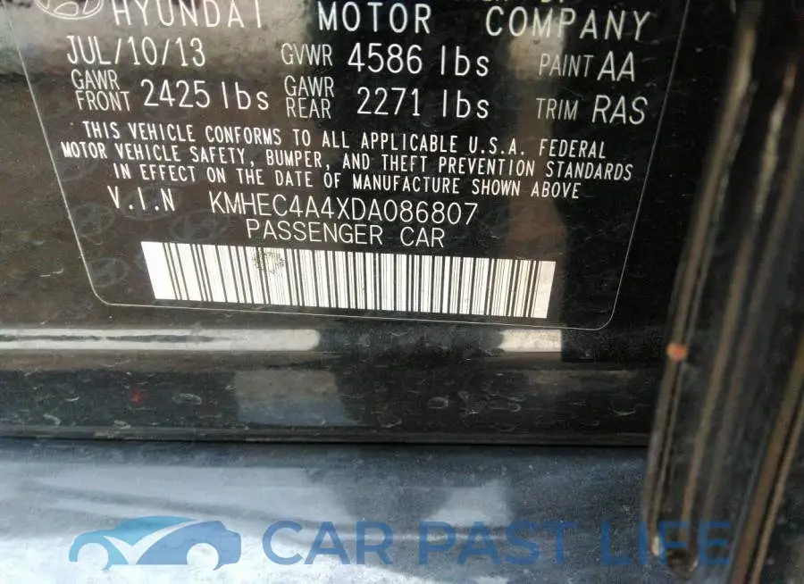 KMHEC4A4XDA086807# 9
