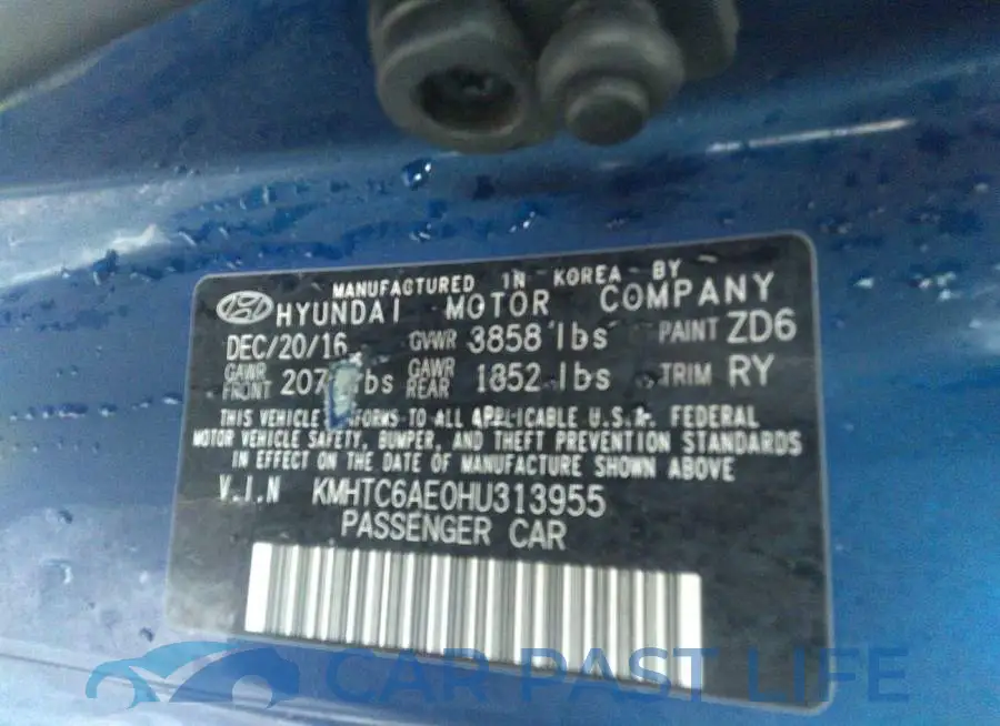 KMHTC6AE0HU313955# 9