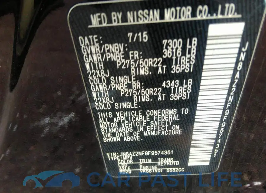 JN8AZ2NF9F9574351# 9