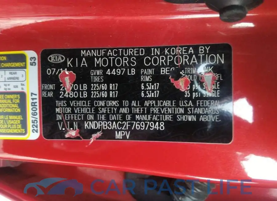 KNDPB3AC2F7697948# 9