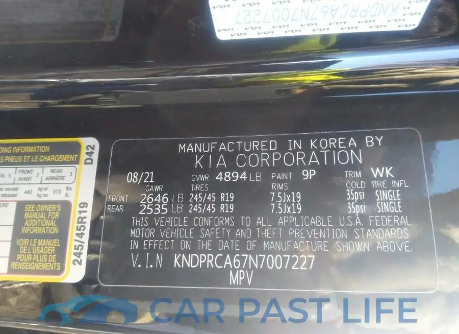 KNDPRCA67N7007227# 9