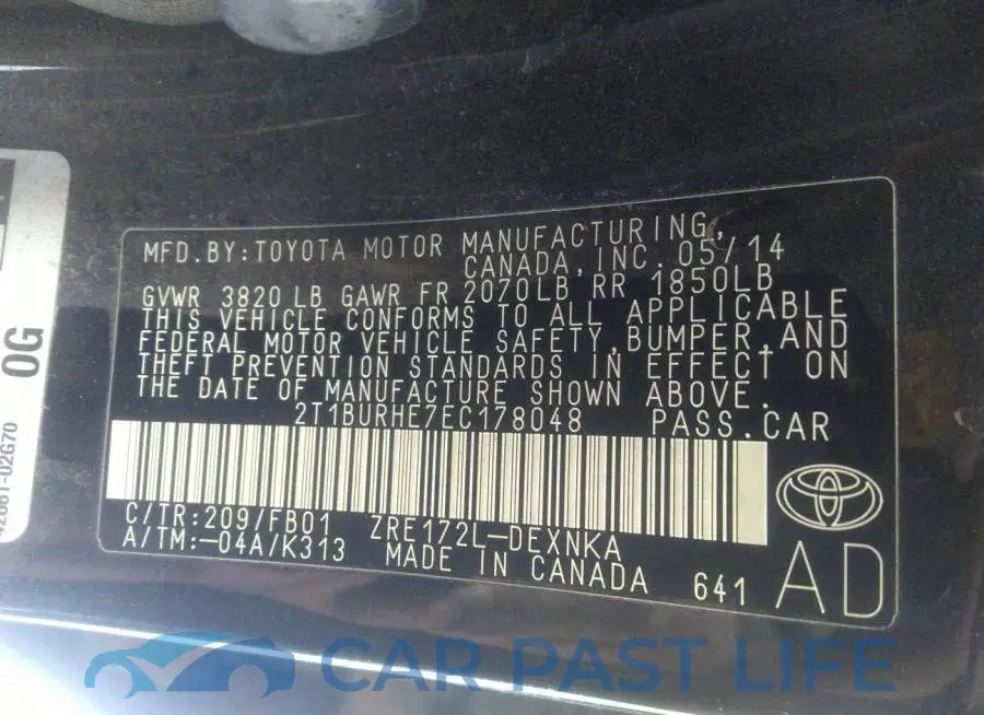 2T1BURHE7EC178048# 9