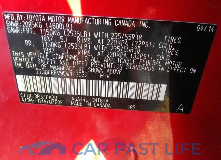 2T3DFREV9EW163032# 9