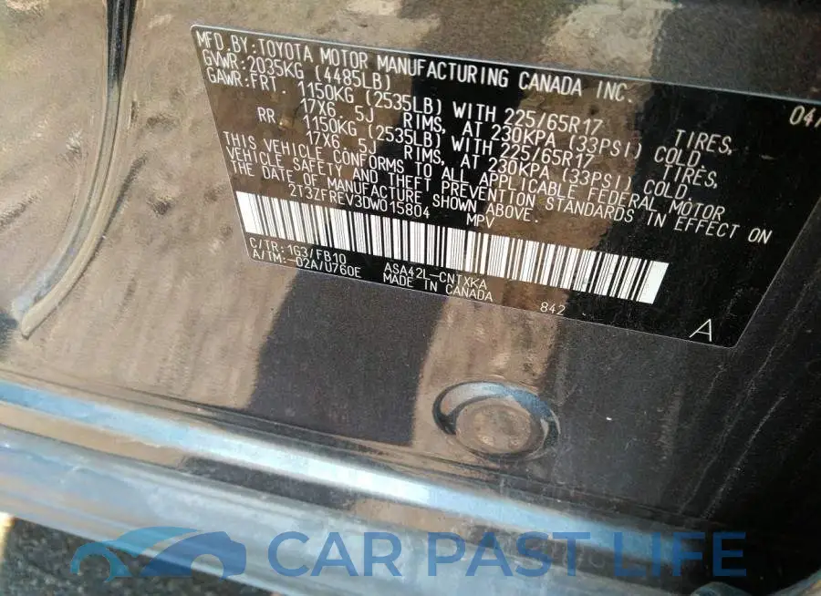 2T3ZFREV3DW015804# 9