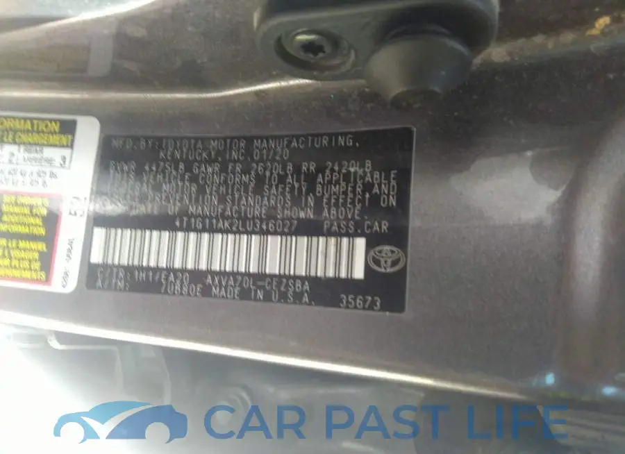 4T1G11AK2LU346027# 9