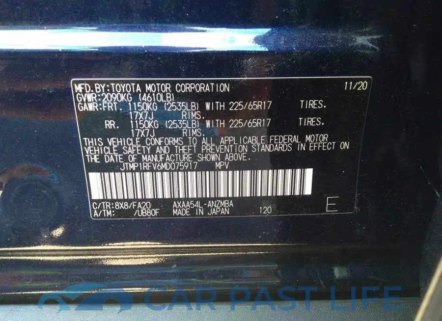 JTMP1RFV6MD075917# 9