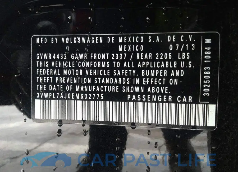 3VWPL7AJ0EM602775# 9