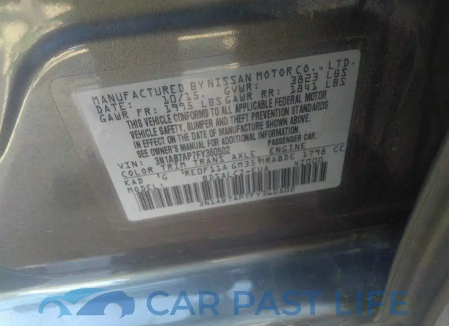 3N1AB7AP7FY360502# 9