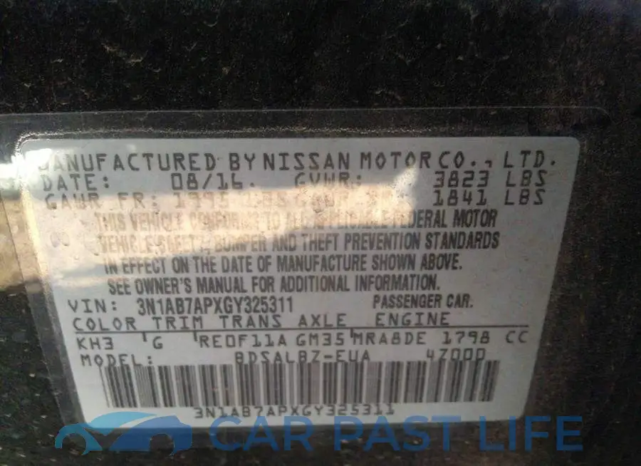 3N1AB7APXGY325311# 9