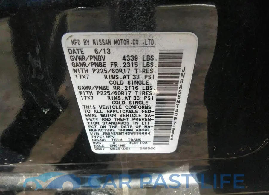 JN8AS5MT4DW539664# 9