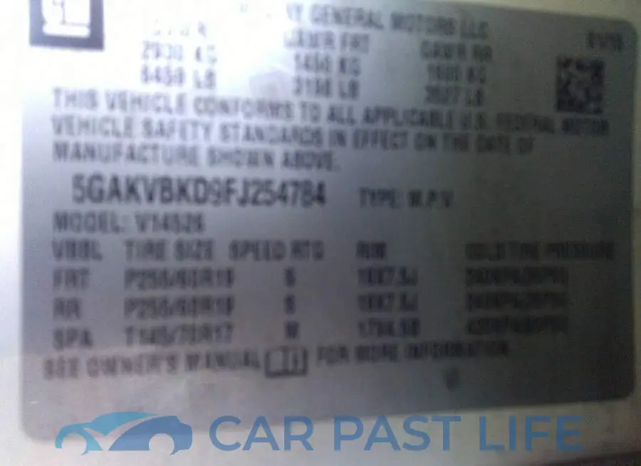 5GAKVBKD9FJ254784# 9
