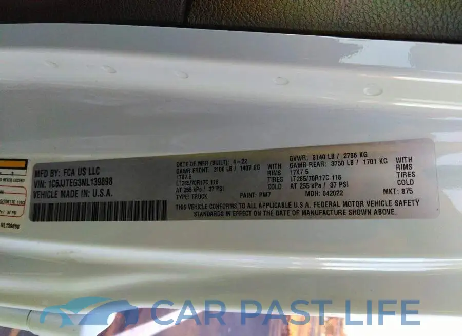 1C6JJTEG3NL139898# 9