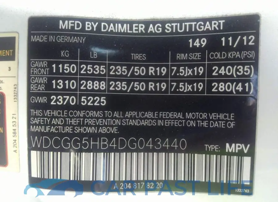 WDCGG5HB4DG043440# 9