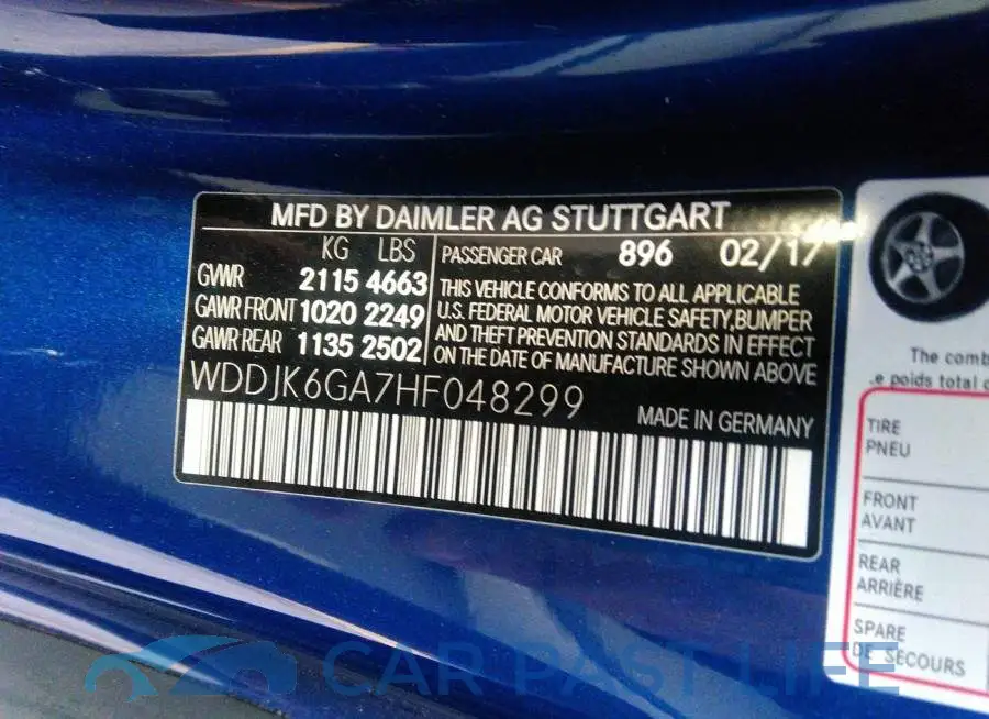 WDDJK6GA7HF048299# 9