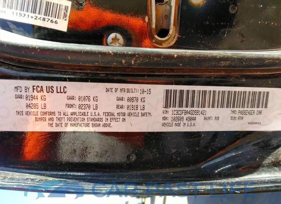 1C3CDFBA4GD591421# 9