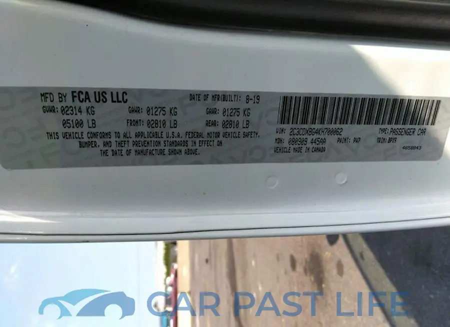 2C3CDXBG4KH700062# 9