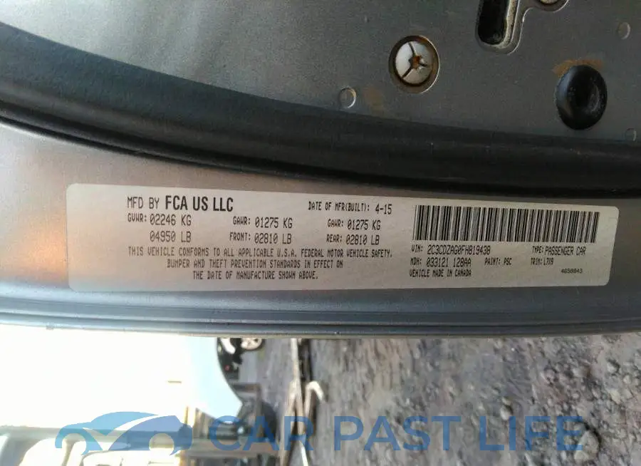 2C3CDZAG0FH819438# 9