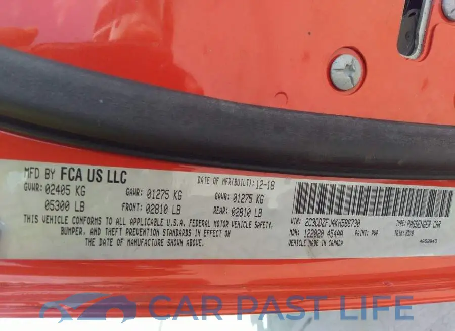 2C3CDZFJ4KH586730# 5