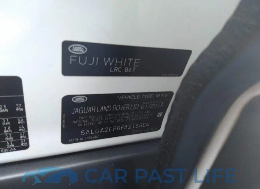 SALGA2EFF0FA21680# 9