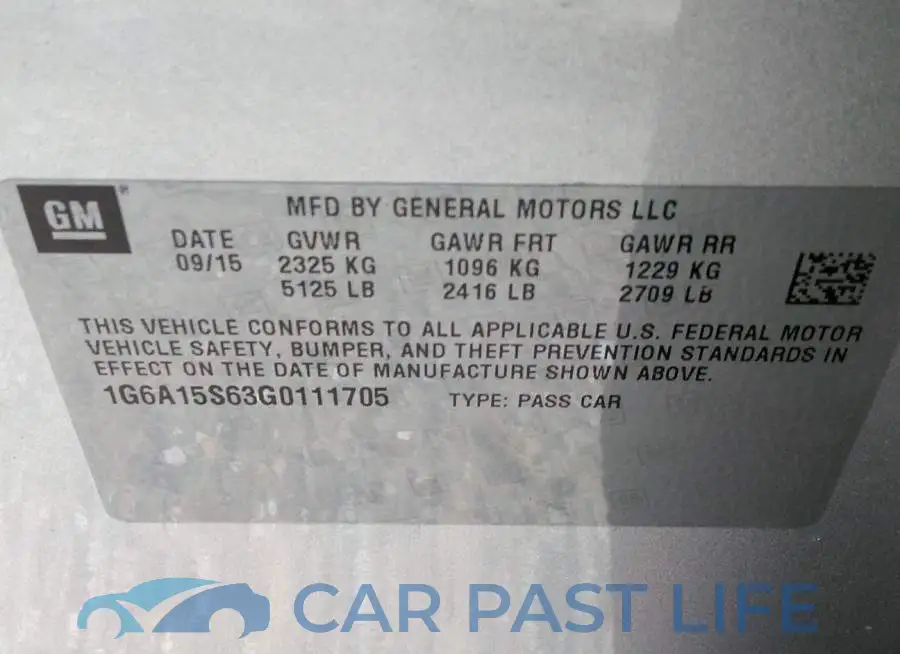 1G6A15S63G0111705# 9