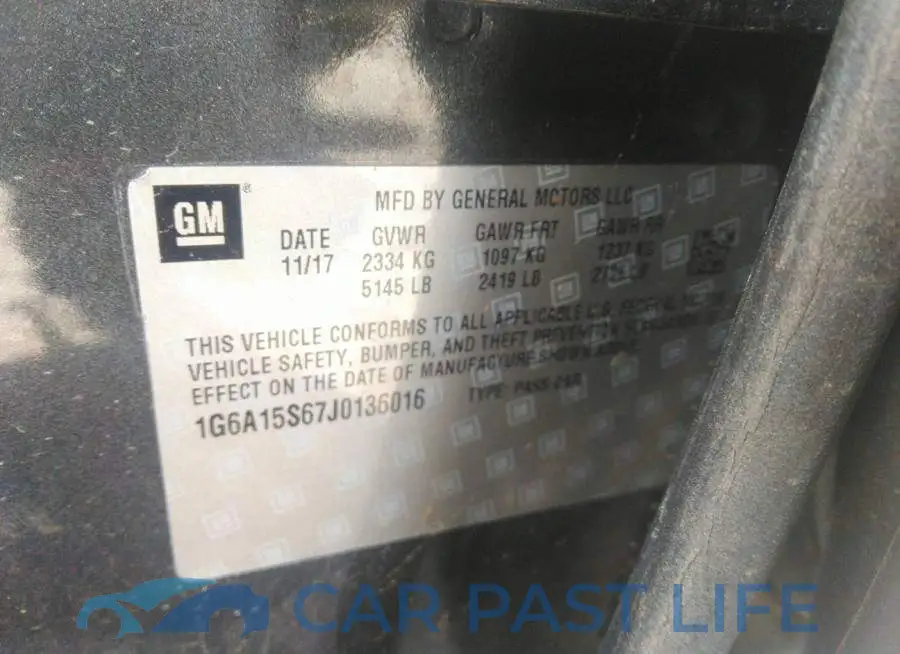 1G6A15S67J0136016# 9