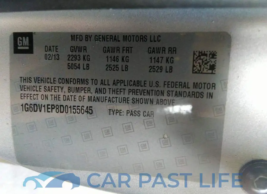 1G6DV1EP8D0155645# 9