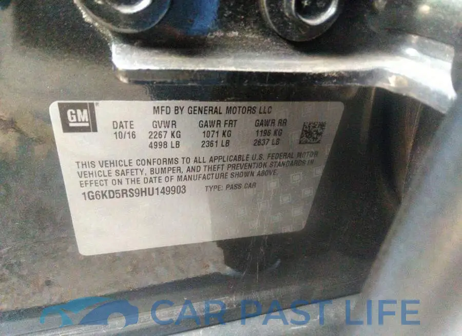 1G6KD5RS9HU149903# 9