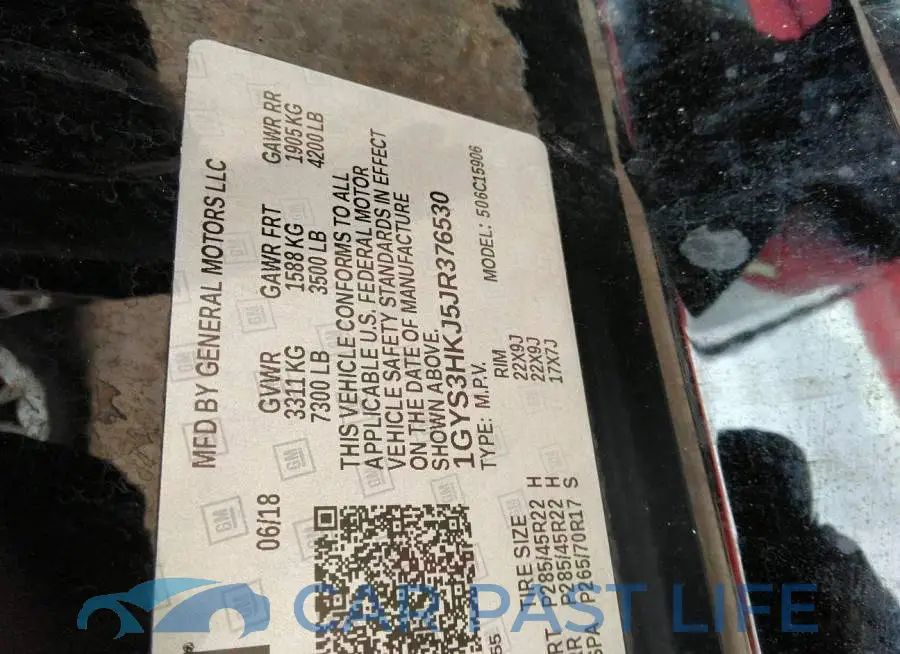 1GYS3HKJ5JR376530# 9