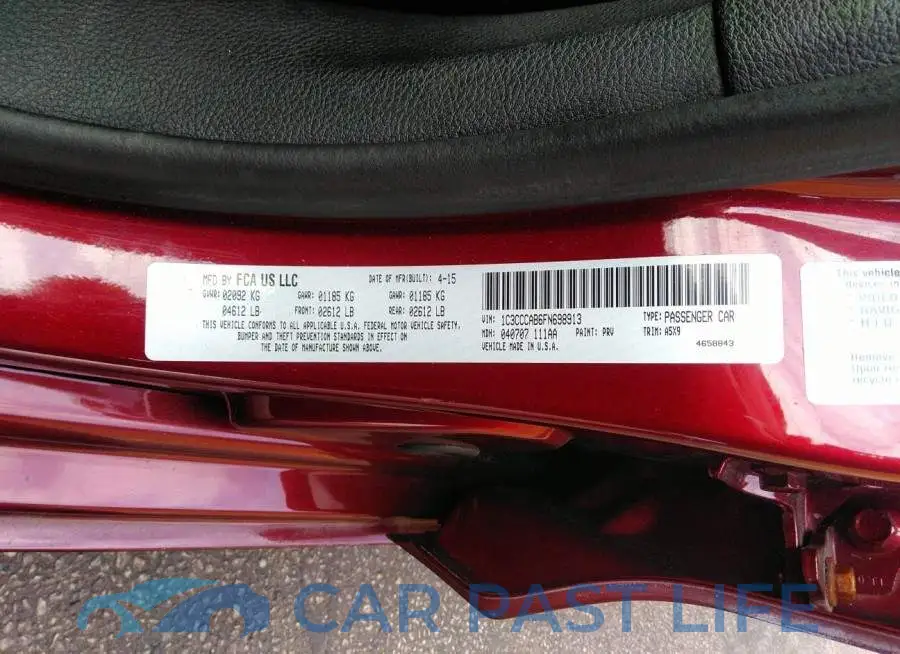 1C3CCCAB6FN698913# 9