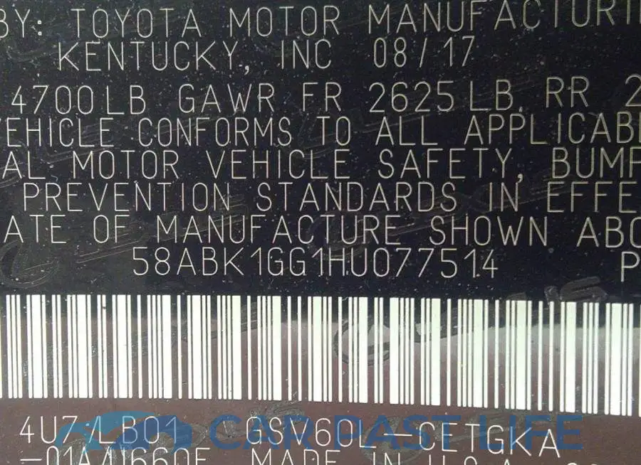 58ABK1GG1HU077514# 9