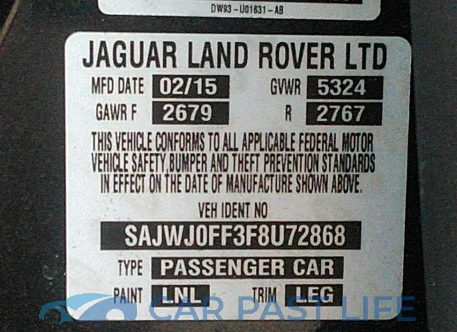 SAJWJ0FF3F8U72868# 9