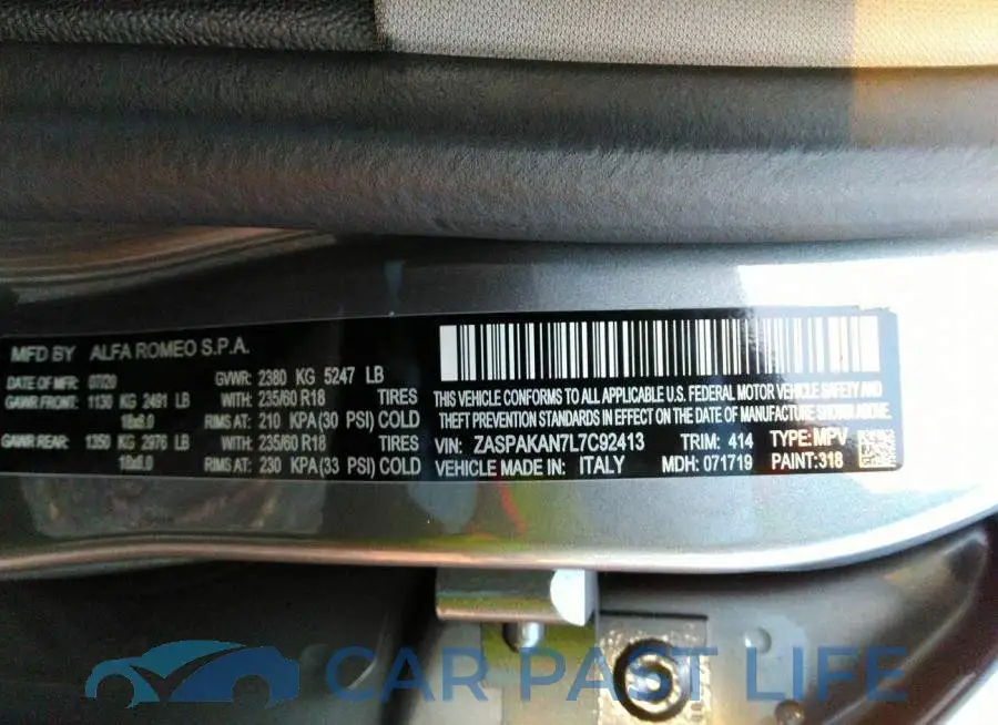 ZASPAKAN7L7C92413# 9