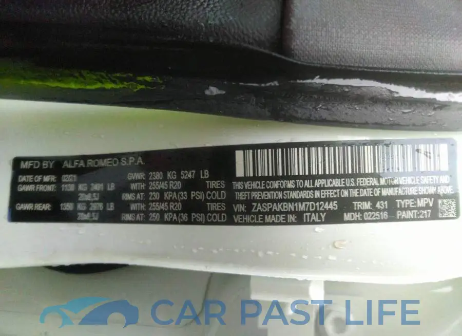 ZASPAKBN1M7D12445# 9