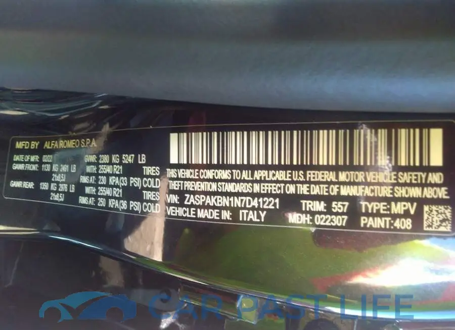 ZASPAKBN1N7D41221# 9