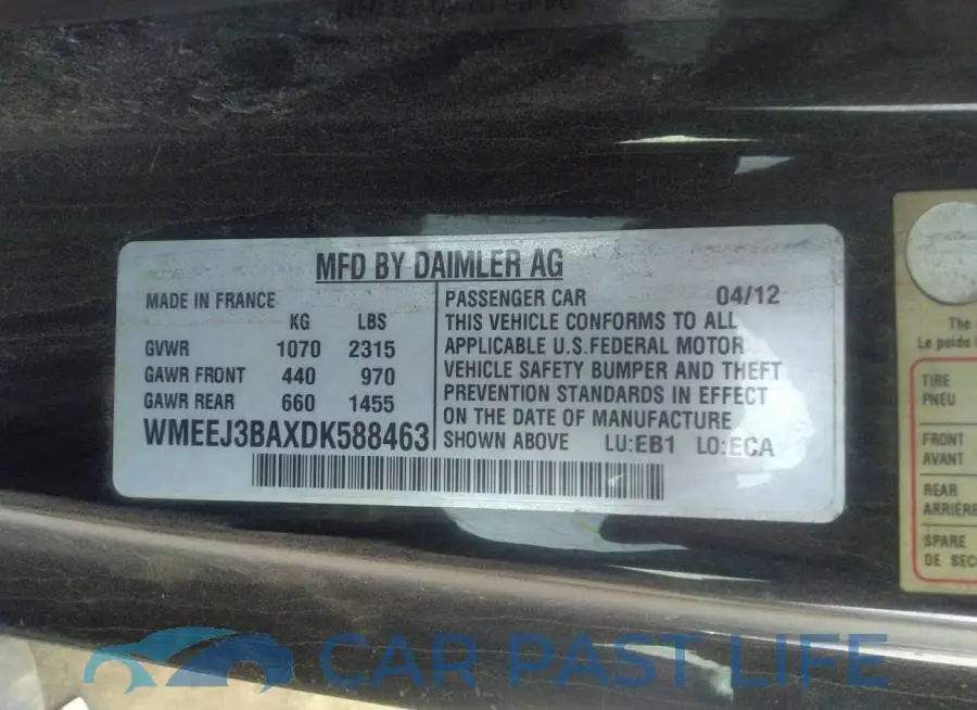 WMEEJ3BAXDK588463# 9