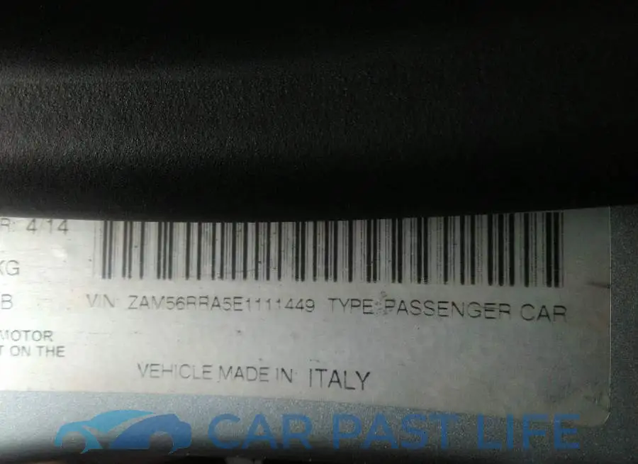 ZAM56RRA5E1111449# 9