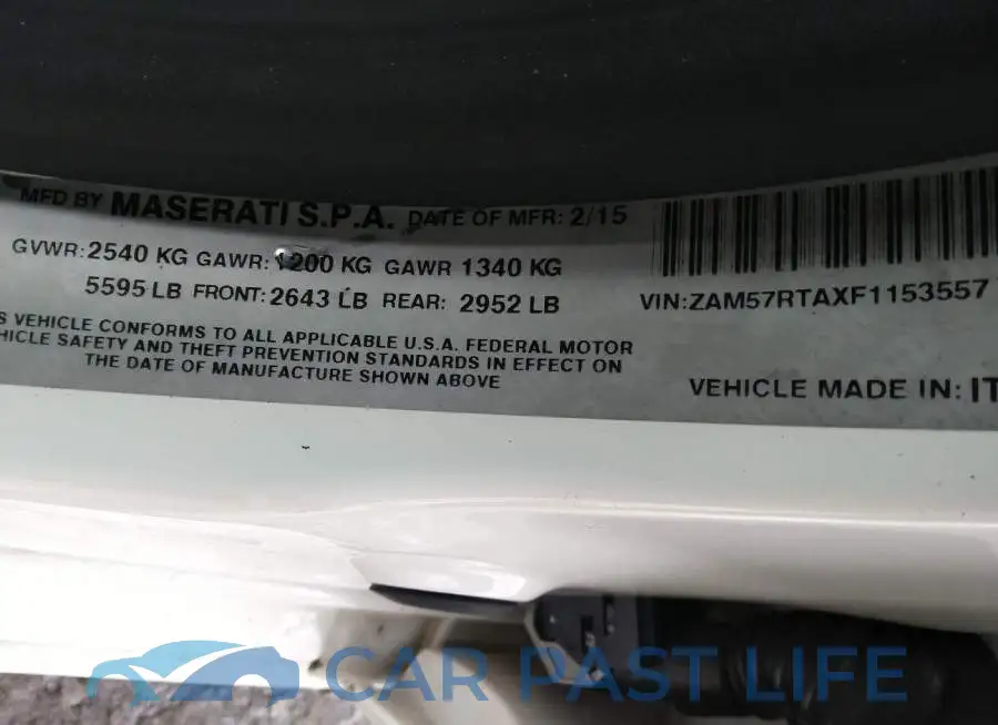 ZAM57RTAXF1153557# 9