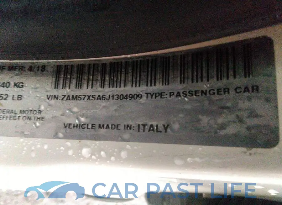 ZAM57XSA6J1304909# 9