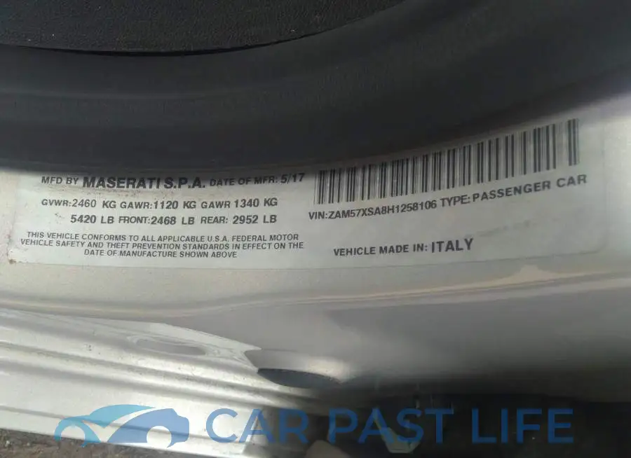 ZAM57XSA8H1258106# 9