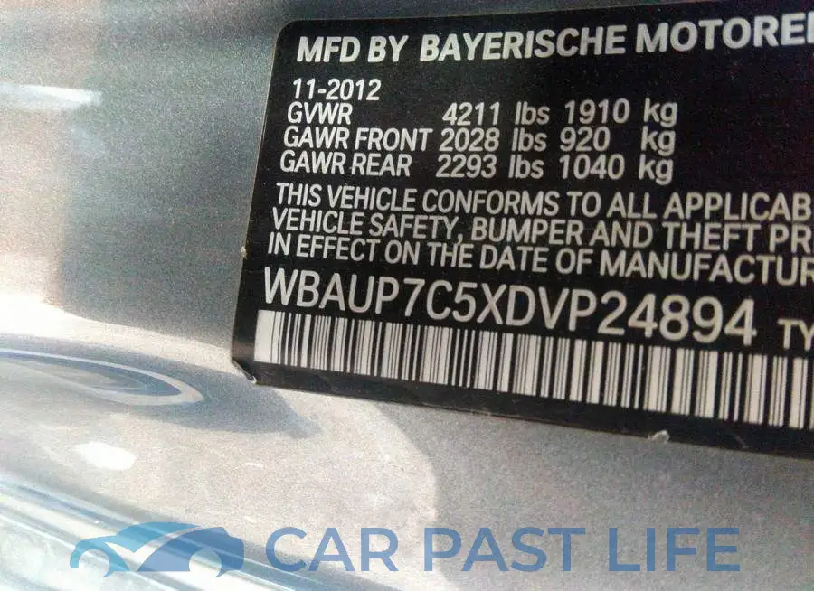 WBAUP7C5XDVP24894# 9