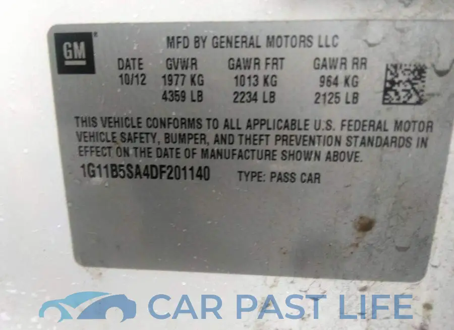 1G11B5SA4DF201140# 9