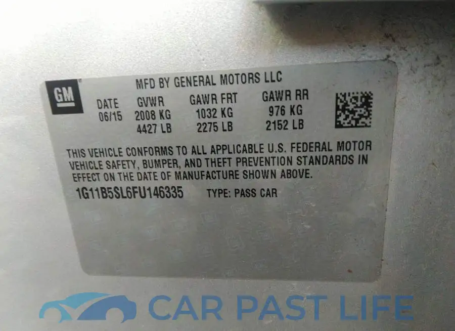 1G11B5SL6FU146335# 9