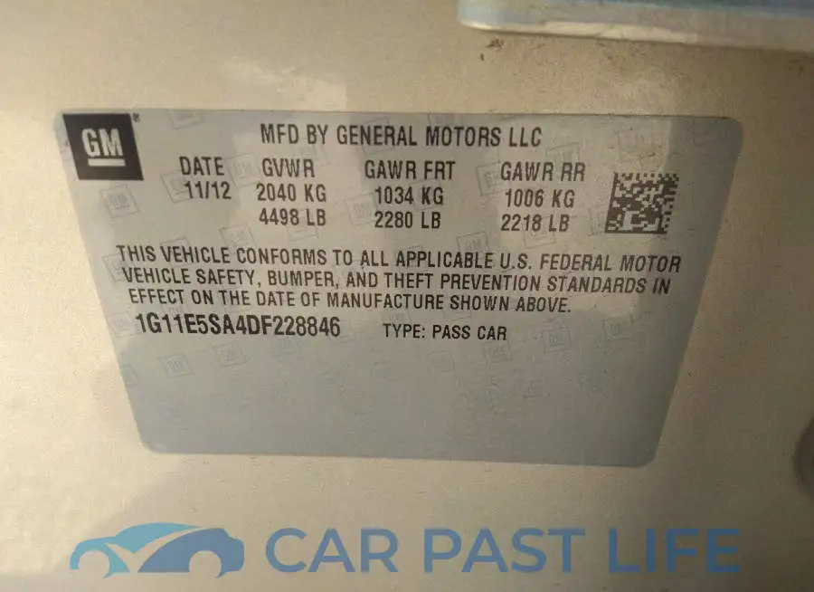 1G11E5SA4DF228846# 9