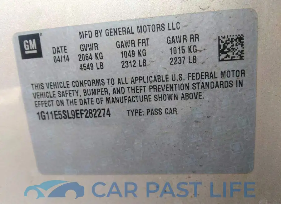 1G11E5SL9EF282274# 9
