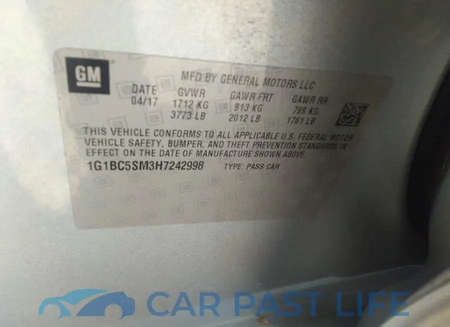 1G1BC5SM3H7242998# 9