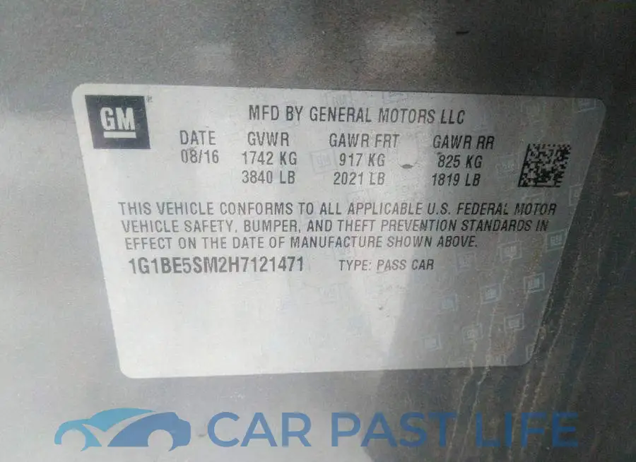 1G1BE5SM2H7121471# 9