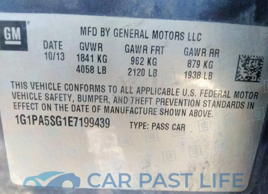 1G1PA5SG1E7199439# 9