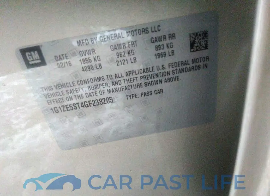 1G1ZE5ST4GF238205# 9