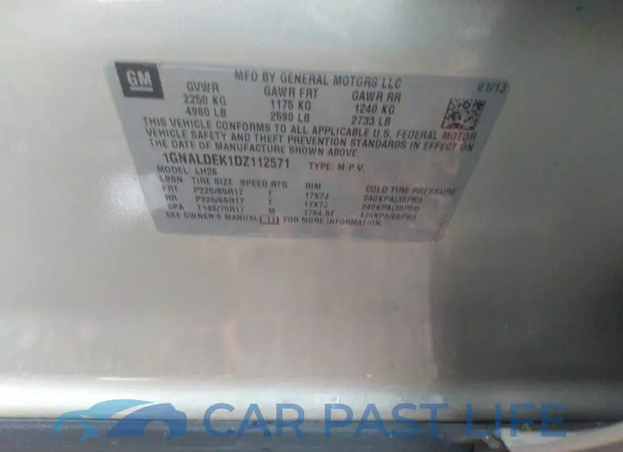 1GNALDEK1DZ112571# 9